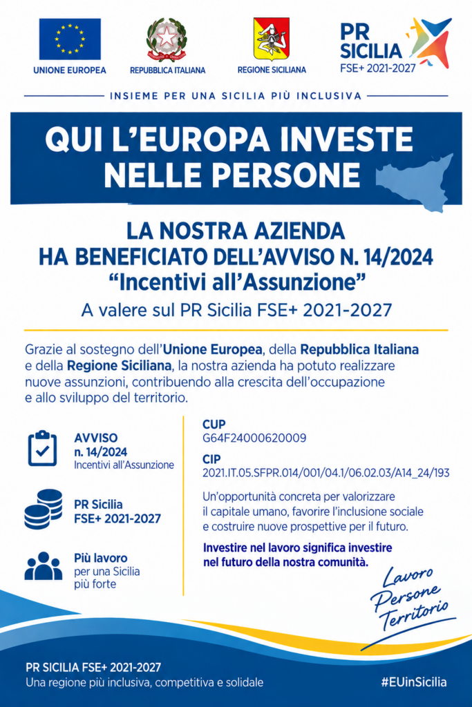 Home Locandina PR Sicilia FSE+ 2021-2027 – Avviso 14/2024 Incentivi all